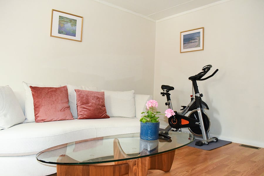 Living room / exercise bike 