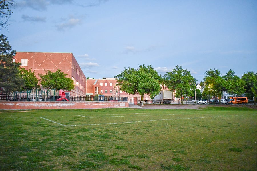 Ferryway Elementary School Field (right across the street from our home)