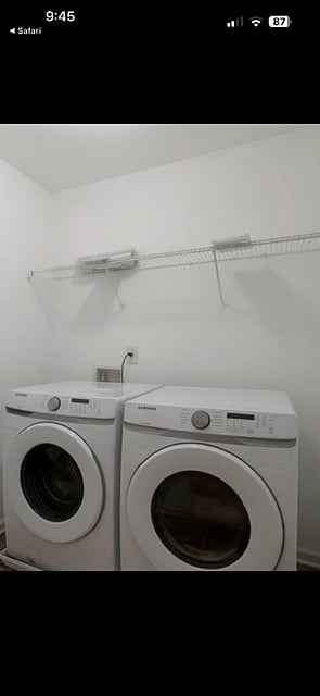 Washer & dryer in unit.