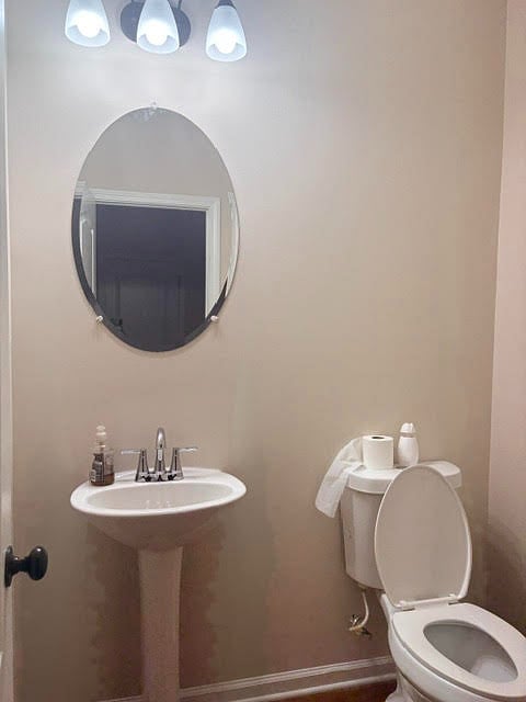 Half bath located downstairs