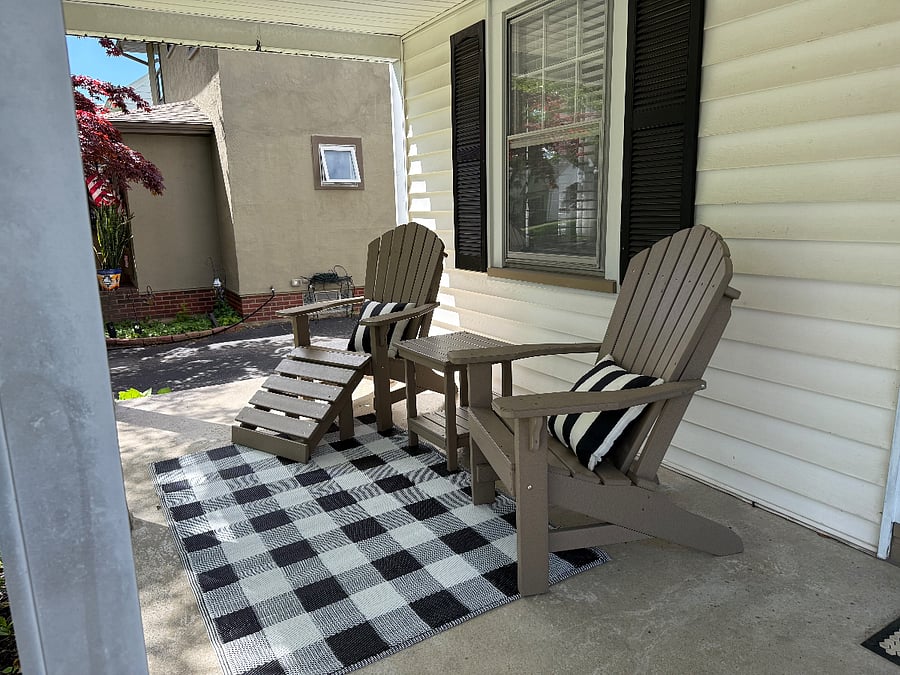After a busy day at the hospital, come home to a welcoming covered porch with Adirondack seating designed for relaxation. Enjoy fresh air, quiet surroundings, and a comfortable place to recharge before your next shift.