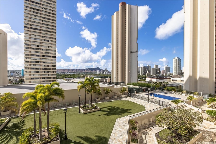 View from Unit of Courtyard