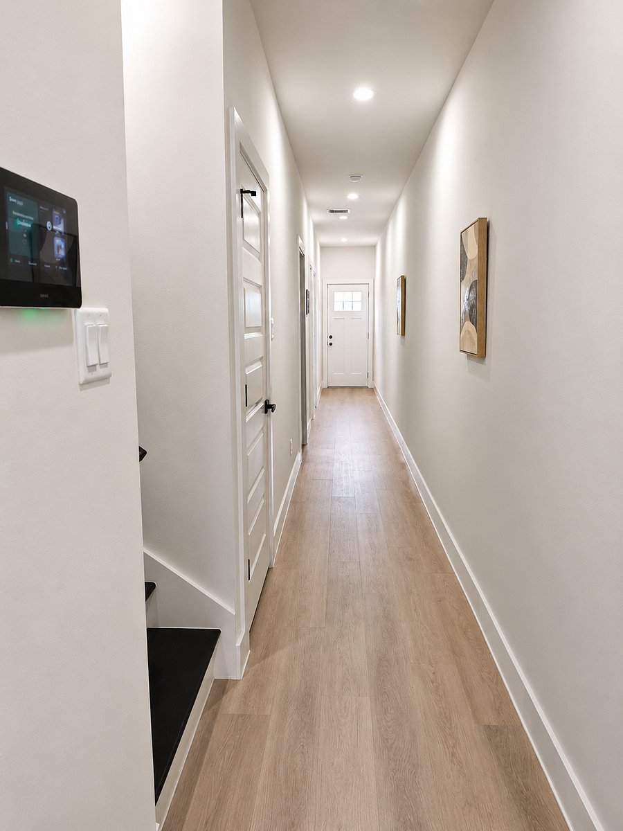 Walkway on the main level where bedrooms #2 and #3 are located