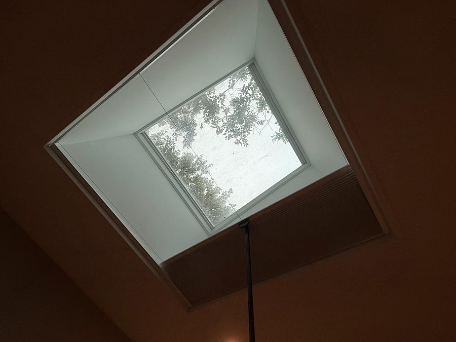 Skylight with retractable shade