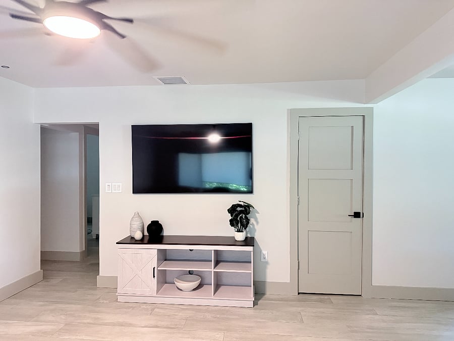 Living room view from couch