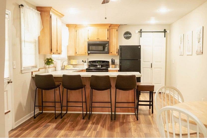Kitchen with Bar & Stools!