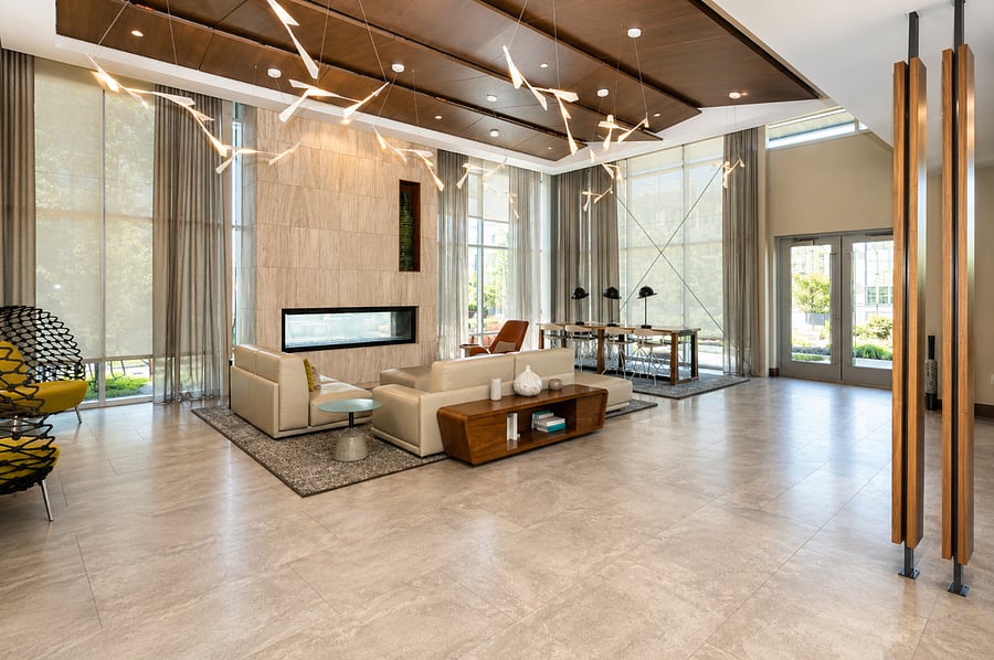 Lounge area with individual work areas