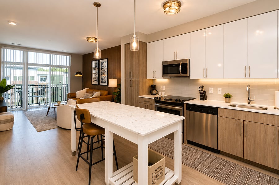 Small appliances, dishes, cookware included