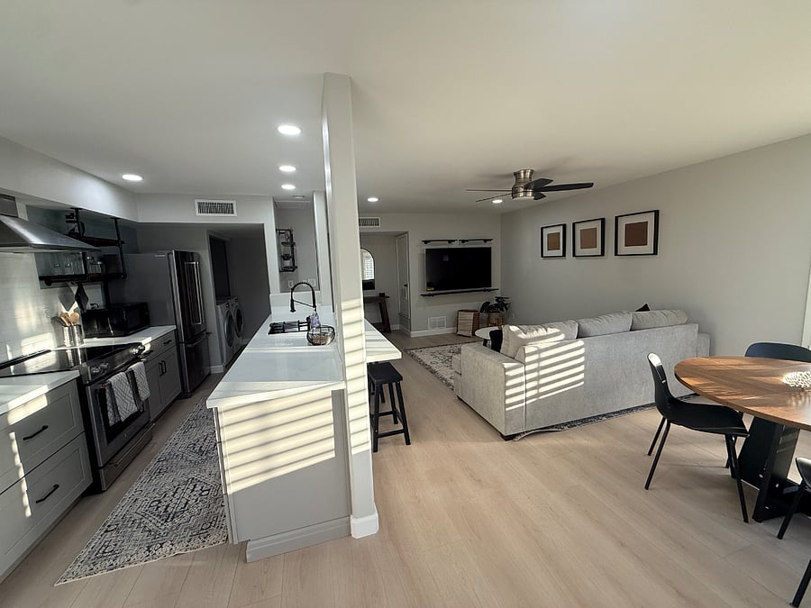 Living room and kitchen 