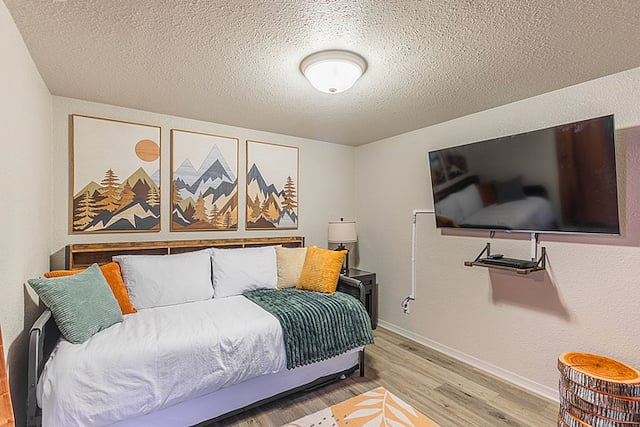 Bedroom 4 (downstairs): This room sleeps 2. Memory foam twin bed with trundle bed, 55" smart TV with Blu-ray, and fun tree stump pillows. Separated from the game room by a curtain for privacy, with a comfy bean bag for relaxing or movie nights.