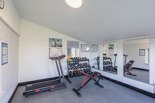 On-Site Fitness Studio: Detached gym with treadmill, adjustable bench, dumbbells (550lb), resistance bands, yoga mat, foam roller, mirrors, and Bluetooth speaker. Space heater provided. Fan provided. No A/Cbest used in mornings or evenings.