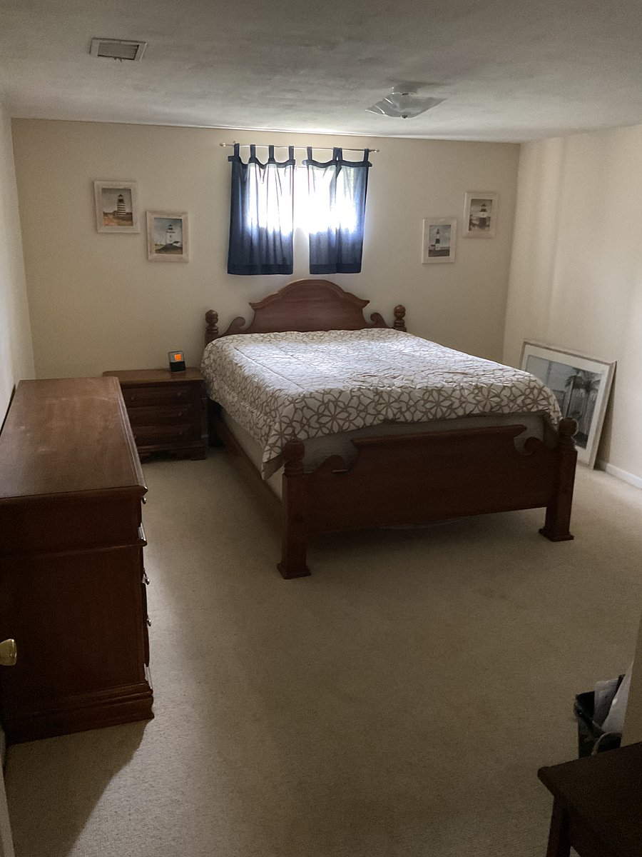 Queen bed, Dresser, alarm clock and lamp (to be included)