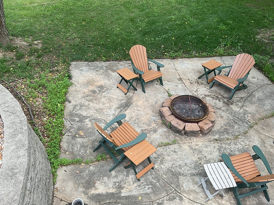 Shared Firepit outside basement walkout
