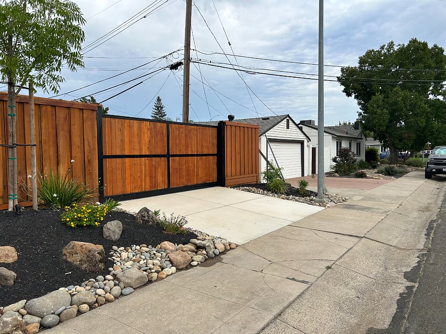 Secured Parking behind rolling gate