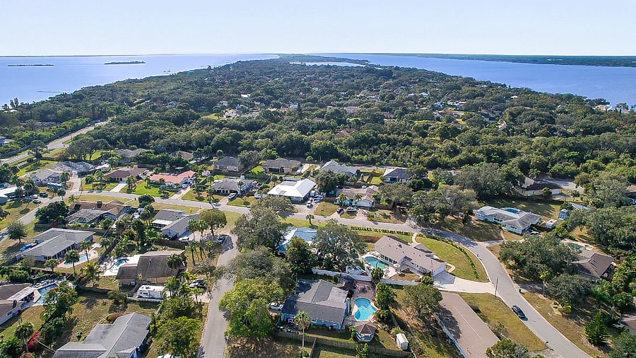 Aerial facing souith towards Satellite Beach