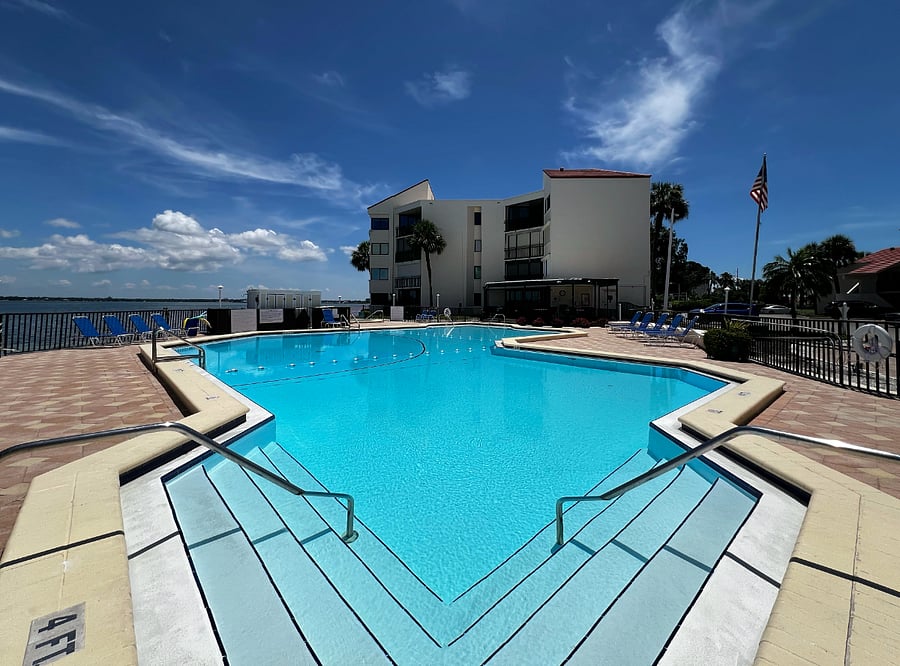 Heated community pool at the complex