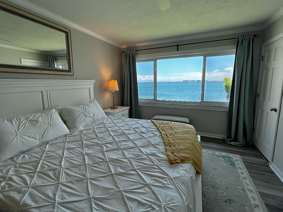 Waterview from the master bedroom and bathroom