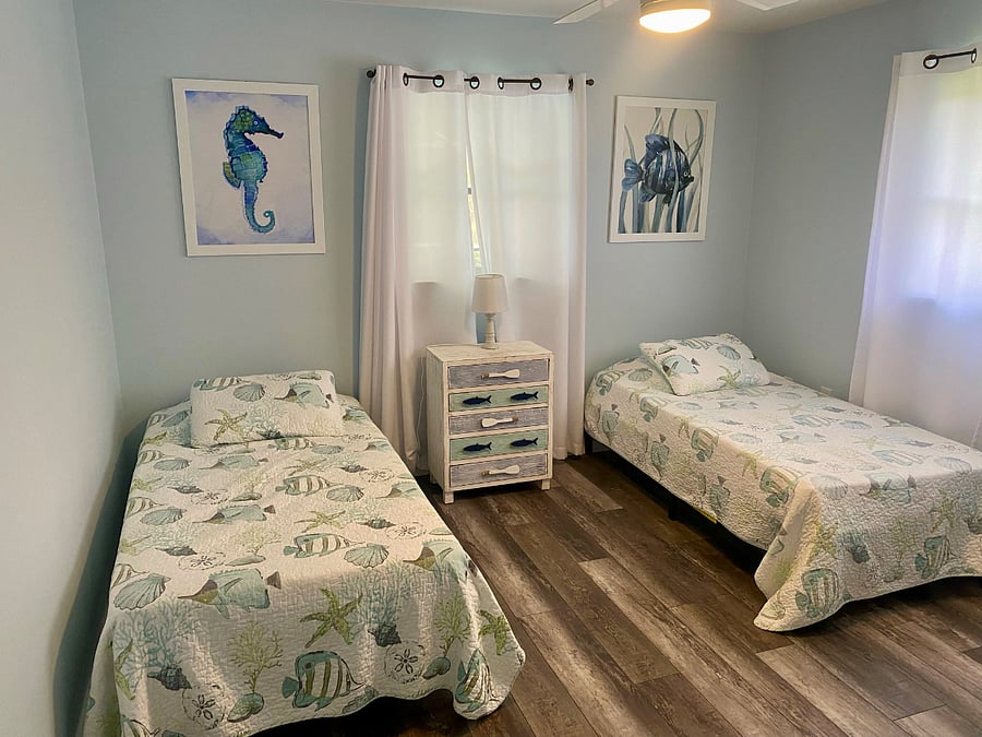 Bedroom #3 with two twin size beds.