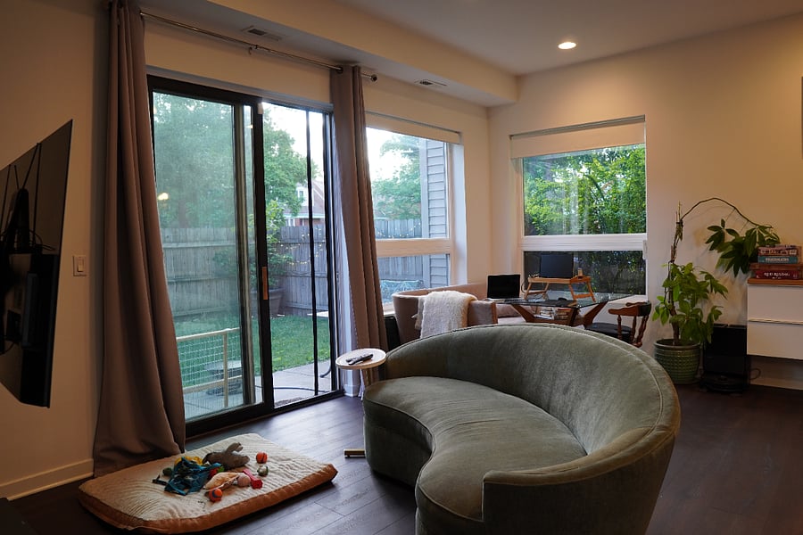 Living room, open concept near kitchen (shared)