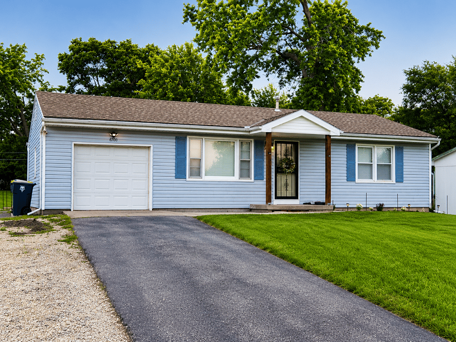 Private driveway and attached garage parking