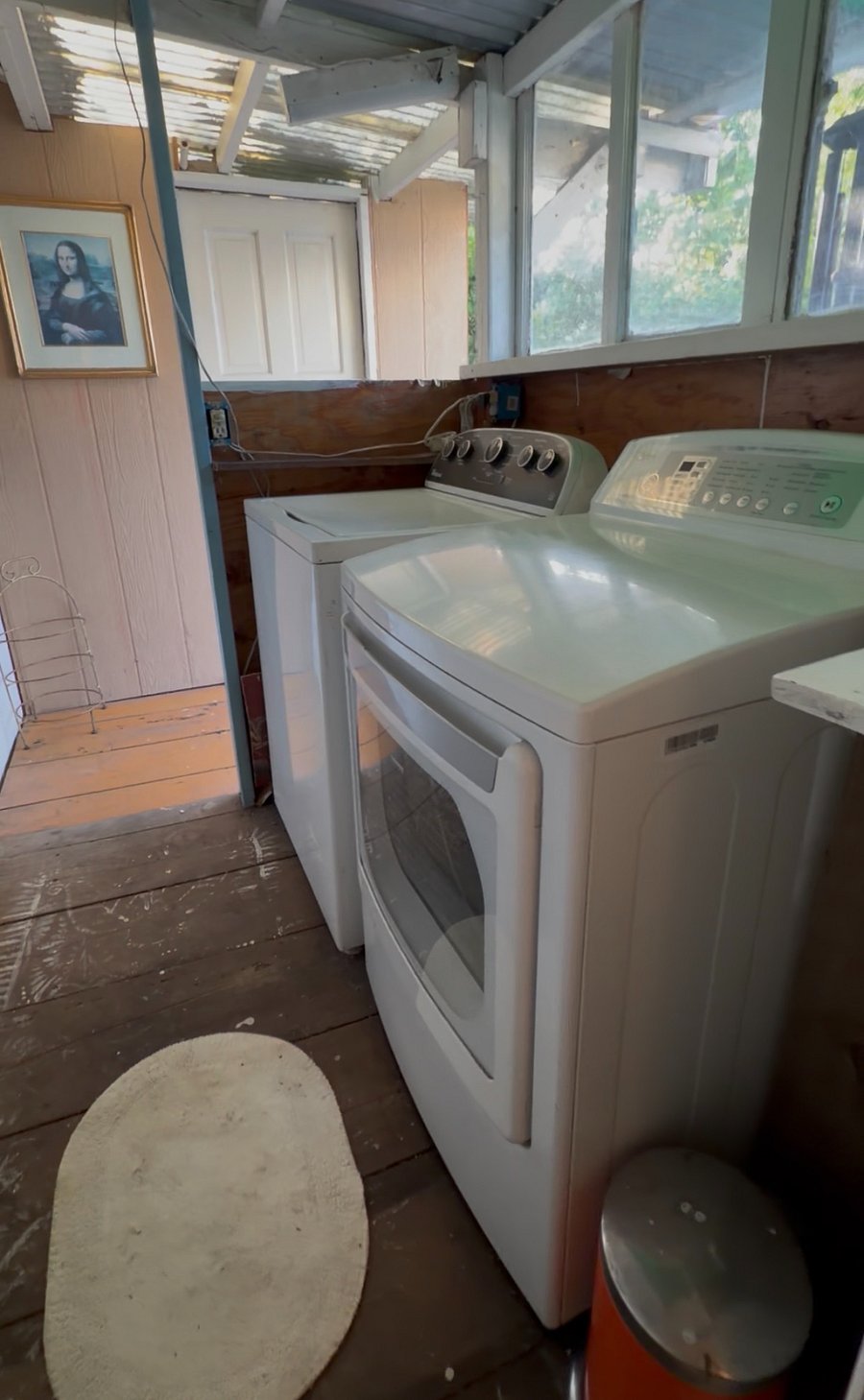 Washer & Dryer, steps away from bathroom.