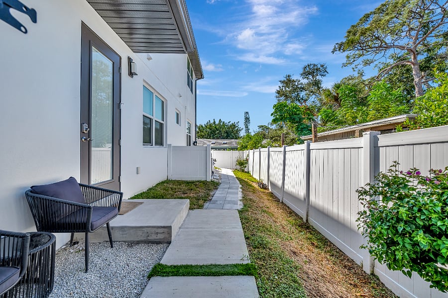 Private entrance in 1 bedroom suite. 