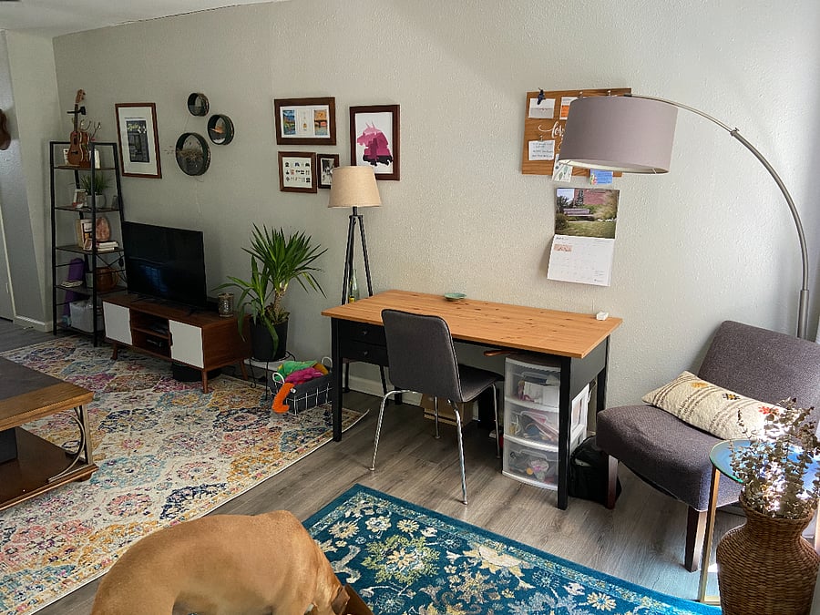 Living Room Desk Area