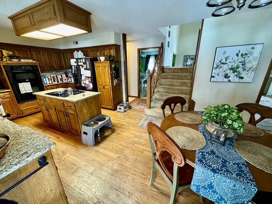 Main kitchen. Your private apartment has a kitchenette. If you need to use a stove or oven, the main kitchen is available to you.