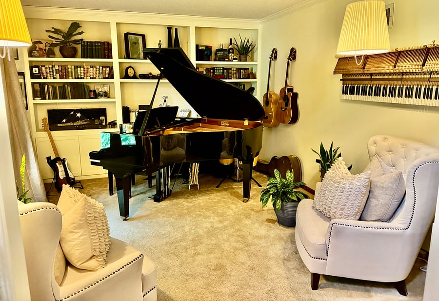 Music Room :). You are welcome to enjoy the piano or the guitars.