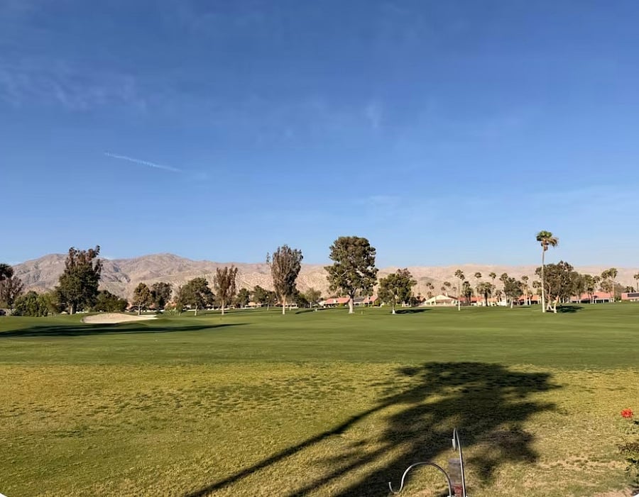 Golf course view from patio
