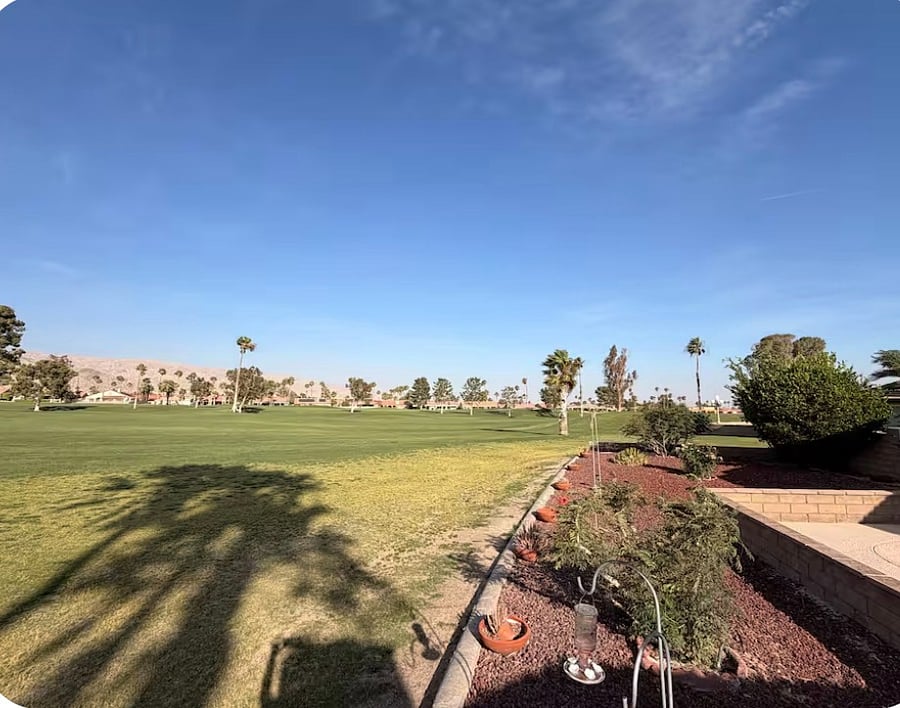 Golf course view from patio