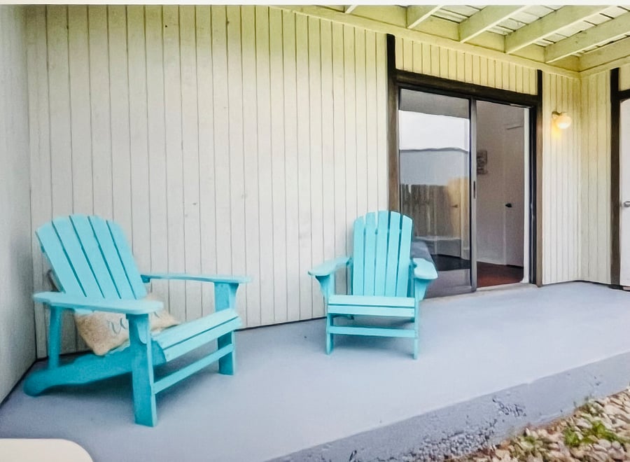 Enjoy lounge chairs on your private patio!
