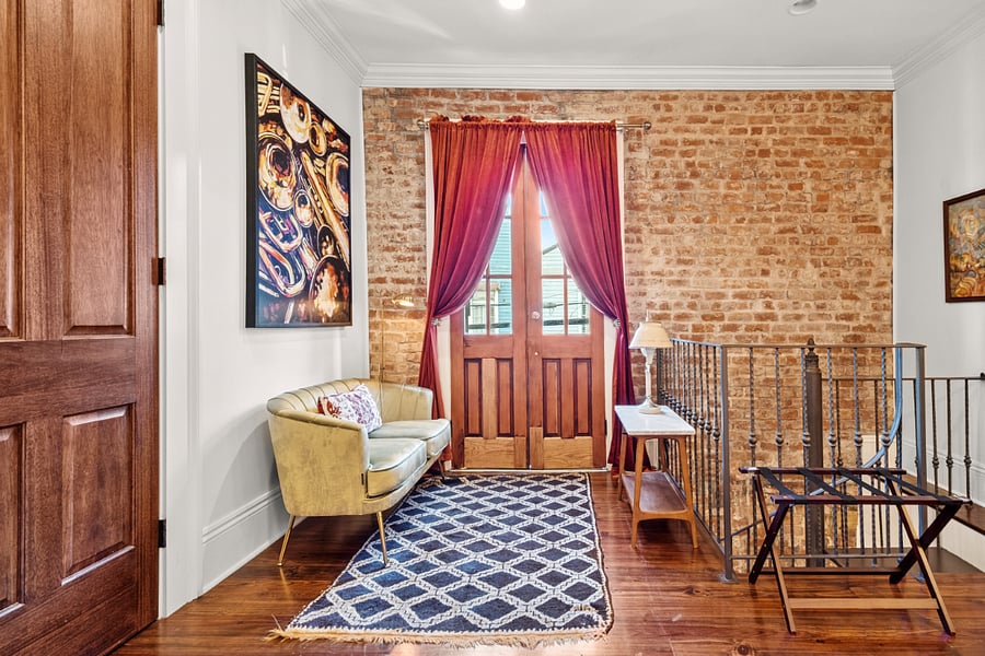 Upstairs nook with private balcony