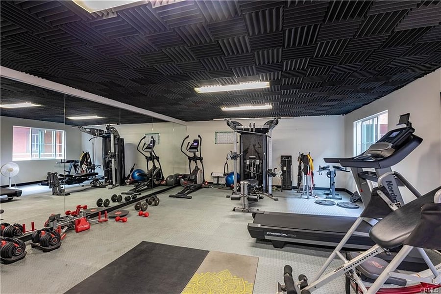 Gym is located on the second floor of the bulding