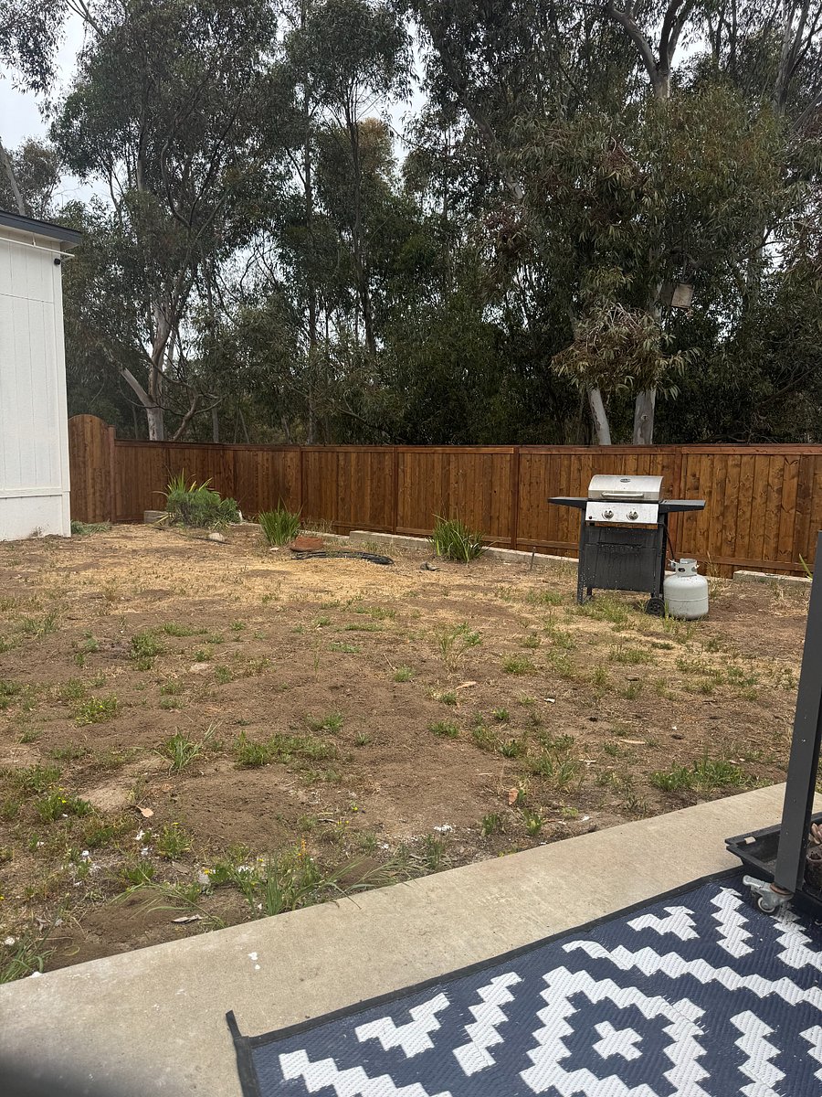 Massive fully fenced yard. There is a private yard area as well, private for the tiny home; not fenced.