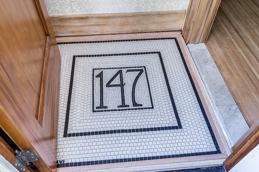 Entryway tile mosaic