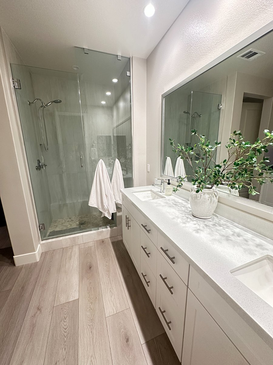 Large walk-in shower