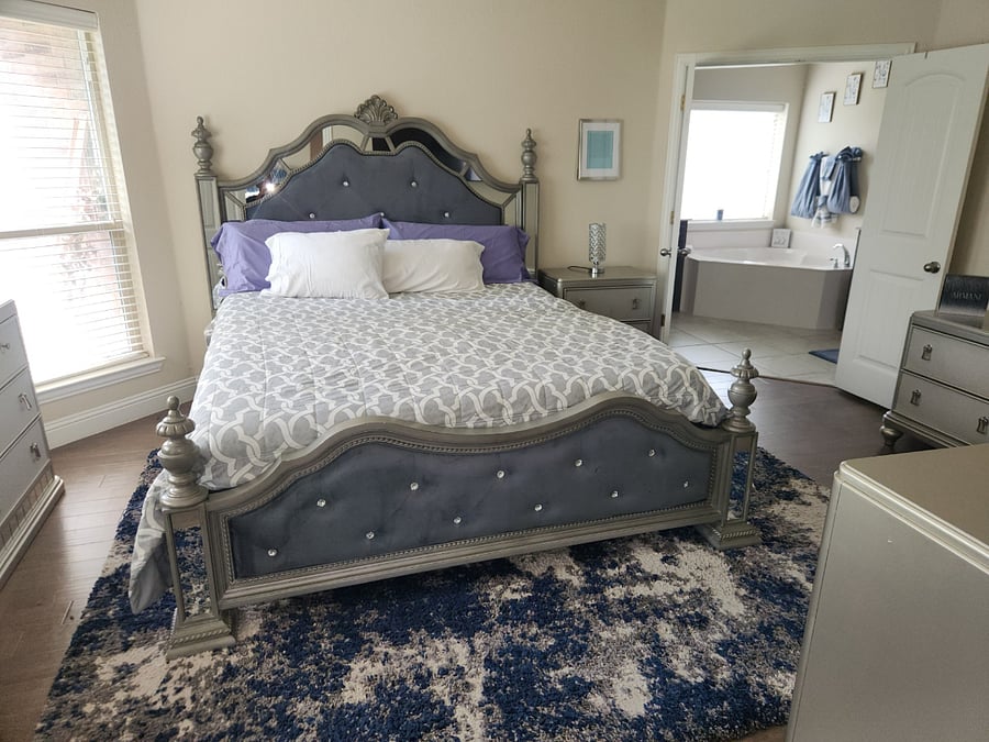 Master bedroom king size bed