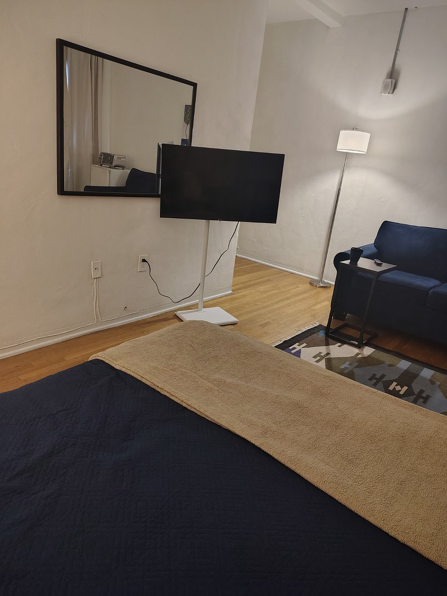 You can watch TV from your bed.