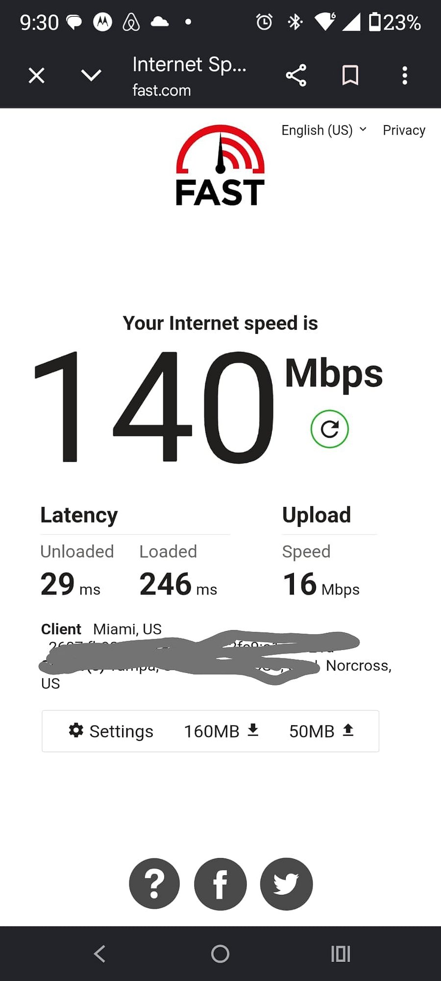 Wifi speed test from fat.com!
Fast reliable internet!