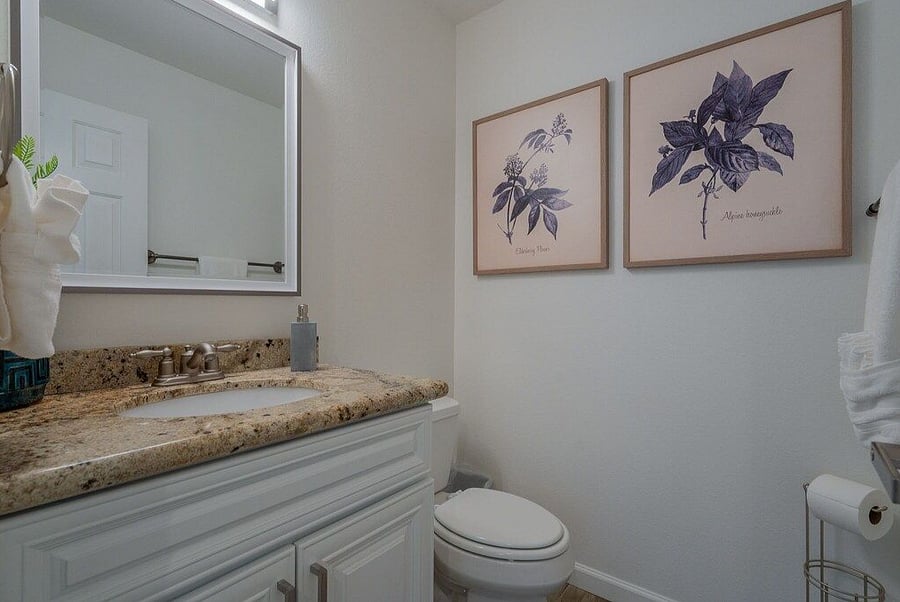 Ground level guest bathroom
