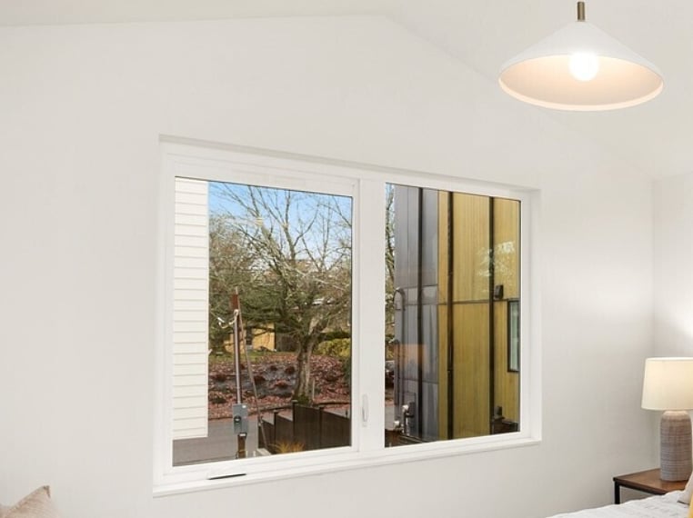 View from window (black out shades have since been installed).