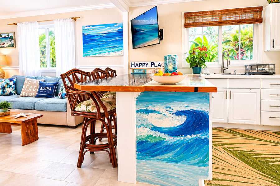 kitchen pass thru in cottage