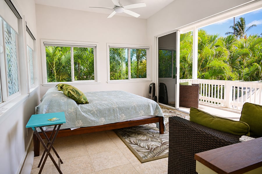 Master bedroom in new addition with King Bed