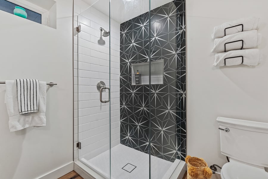 modern bathroom with new tile