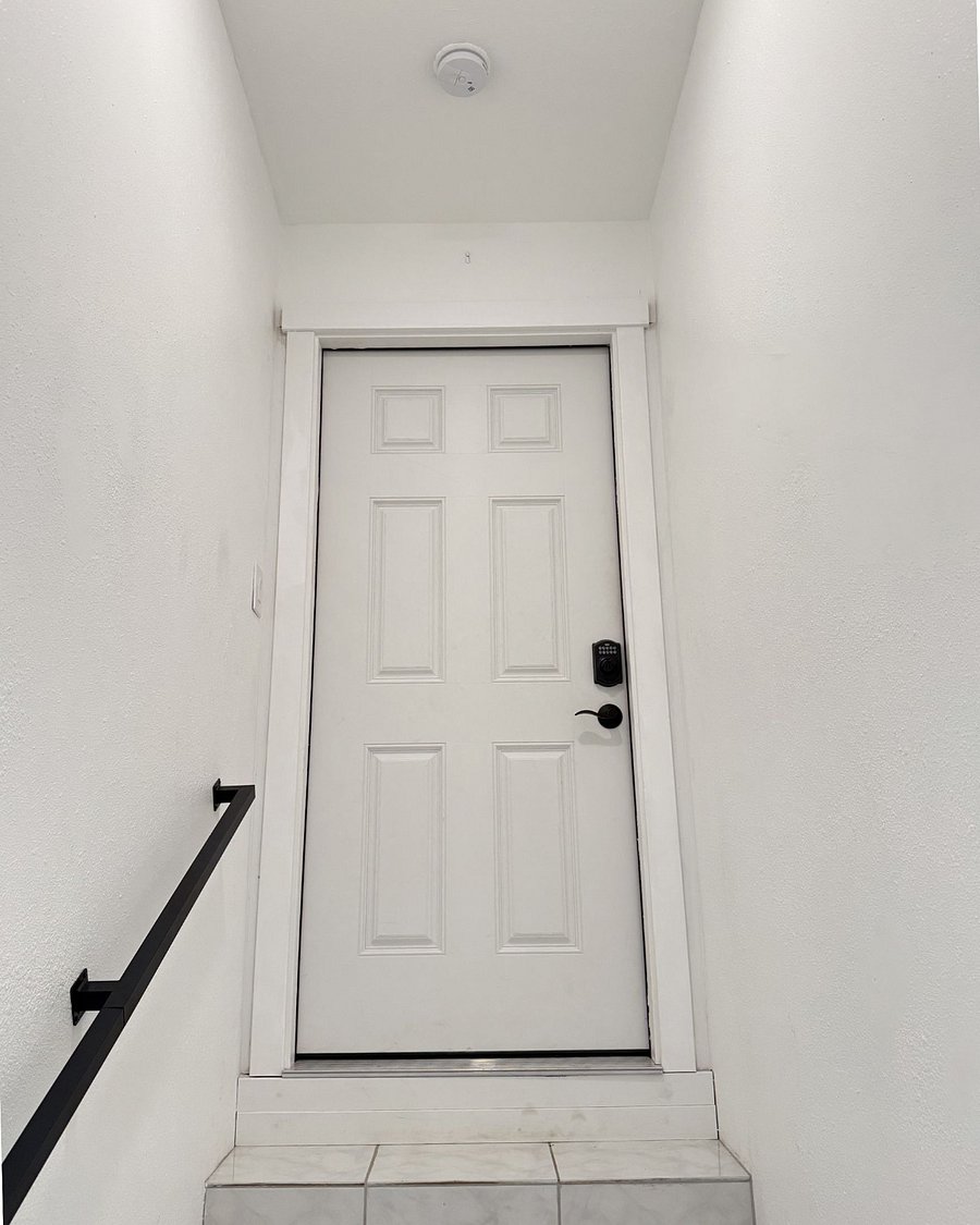 Your unit's (soundproof) door - up a small staircase. 