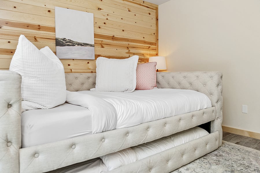 Bedroom 3 has a queen bed plus twin trundle.