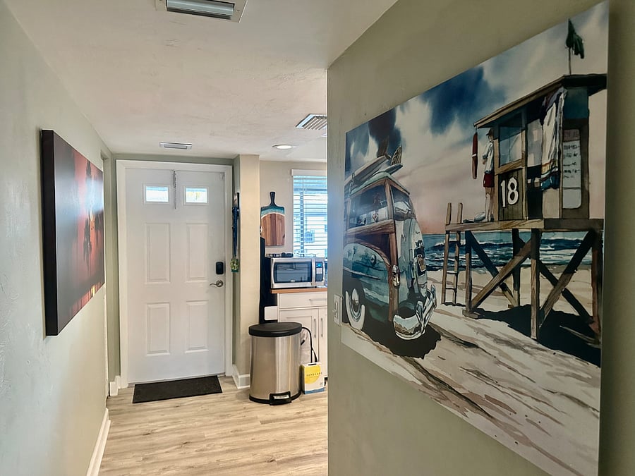 Interior entryway and kitchen area