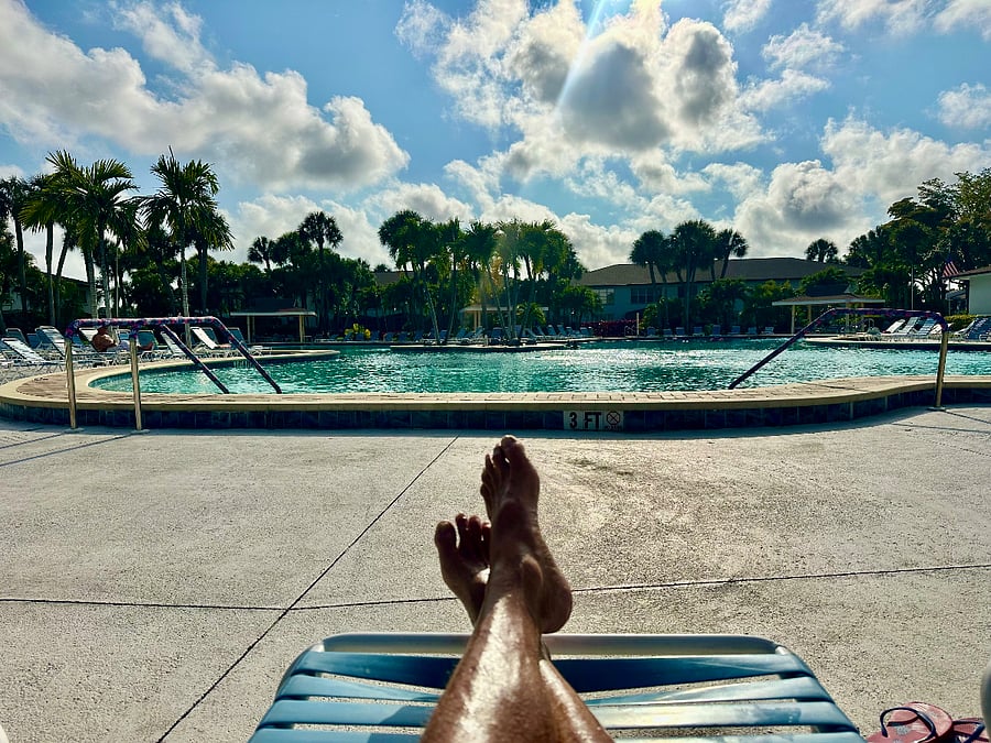 Poolside late afternoon