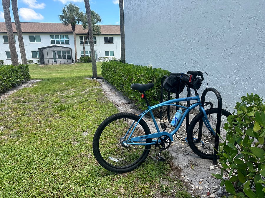 Bike rack for the building